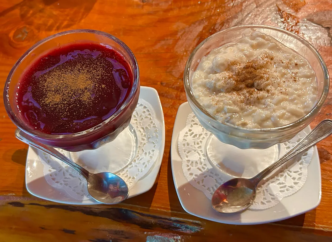Mazamorra morada y arroz con leche